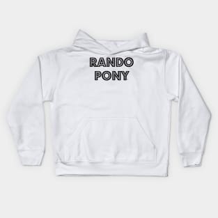 RandoPonyTM Marquee Black Kids Hoodie